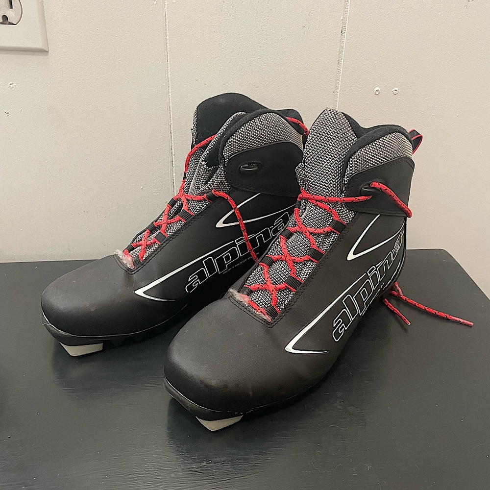 Alpina cross-country XC ski boots, NNN bindings